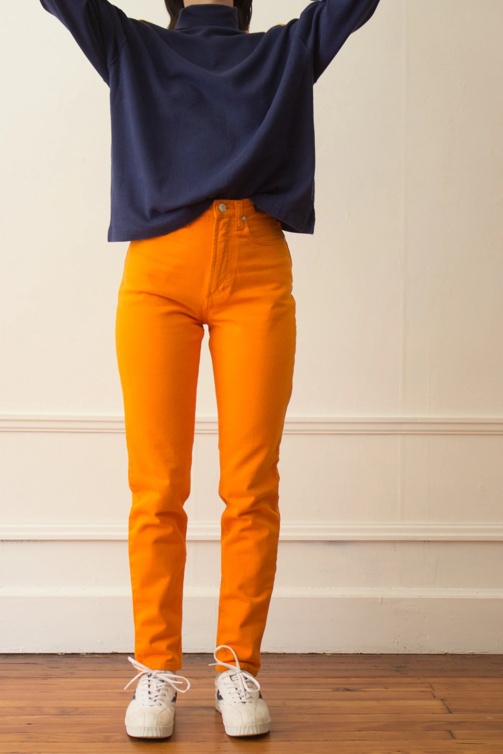 1980s Versace Jeans Couture Orange Denim — Wayward Collection